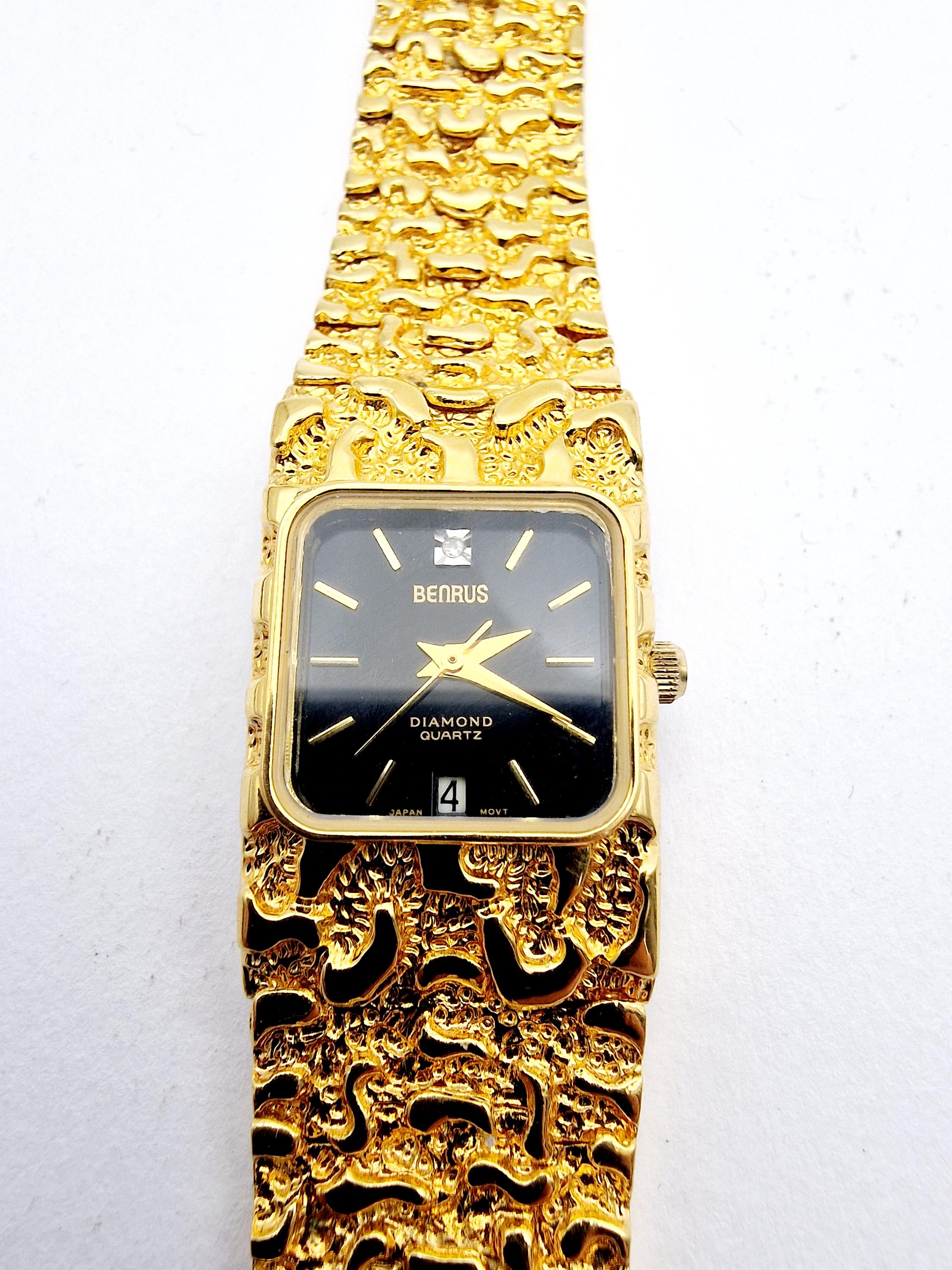 Diamond Quartz Vintage Benrus Mens Watch Vintage Benrus