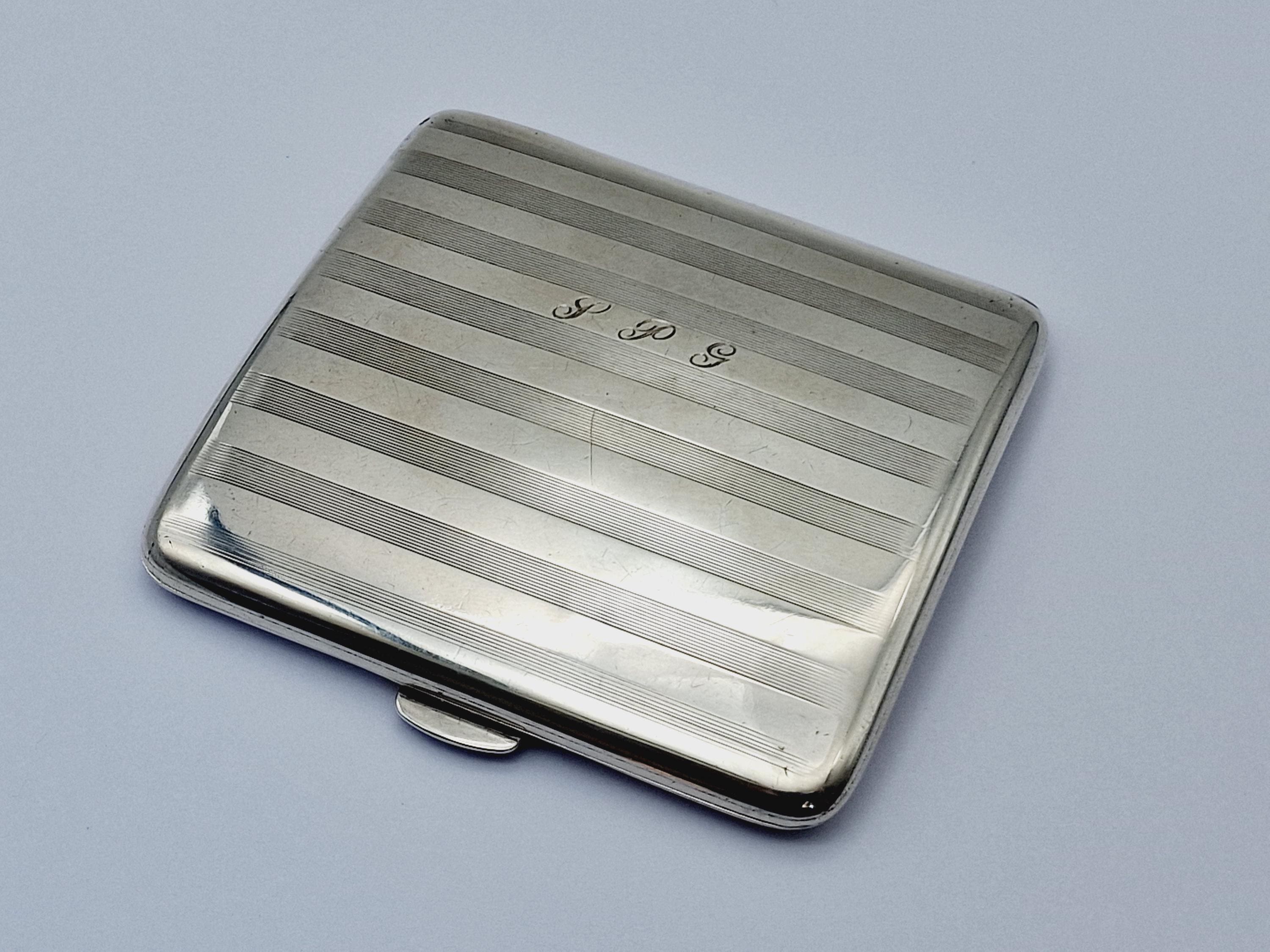 asprey cigarette case Antique Asprey Sterling Silver Cigarette Case Hallmarked