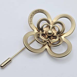 RENA LANGE ゴールド クロス型ブローチ Rena Lange Jewelry - Etsy