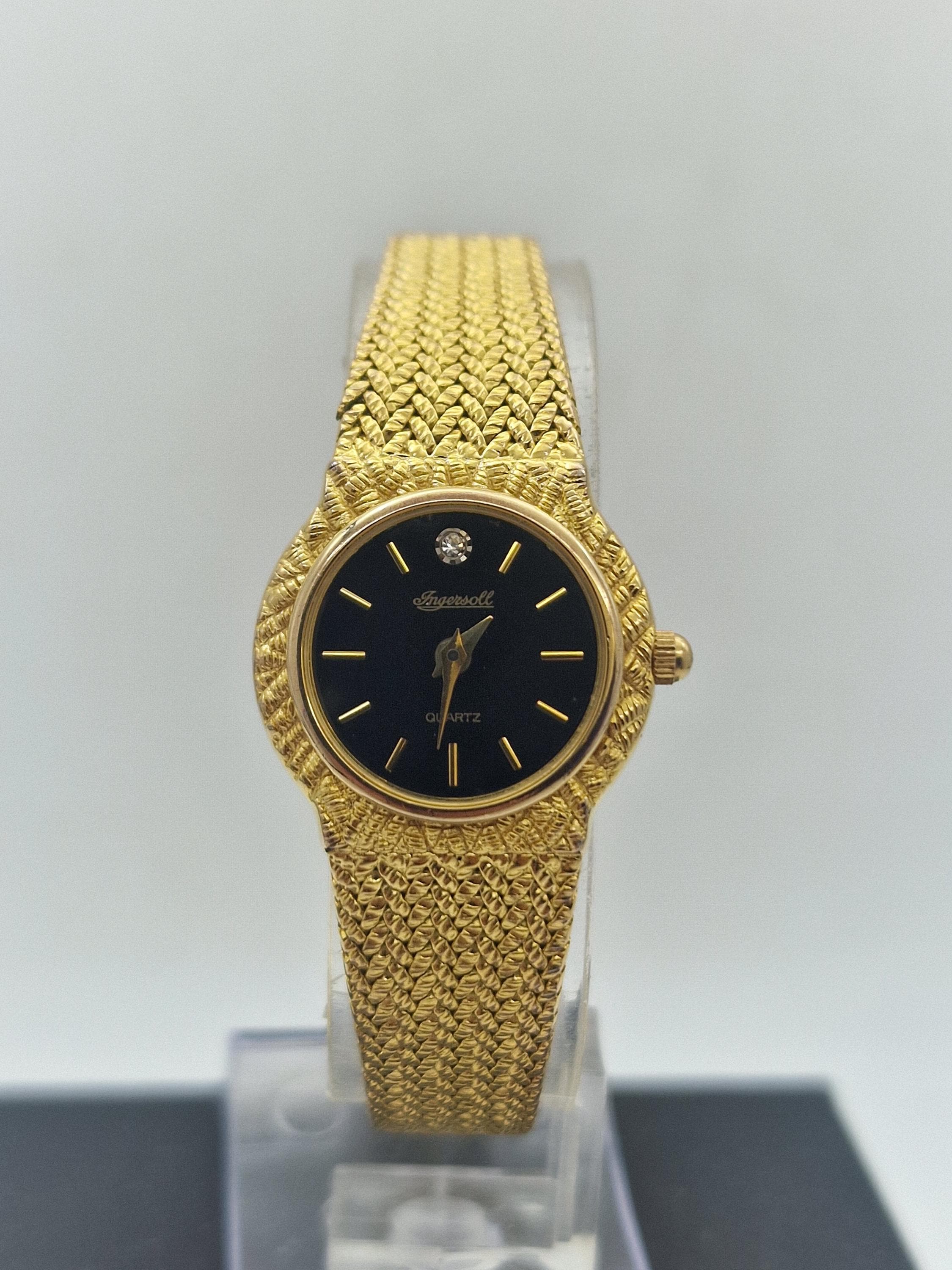 Montre Femme ELITE - Cadran Doré à Strass (manque Quelques Strass) - Mouvement Quartz - Acier Inox - Jamais Portée
