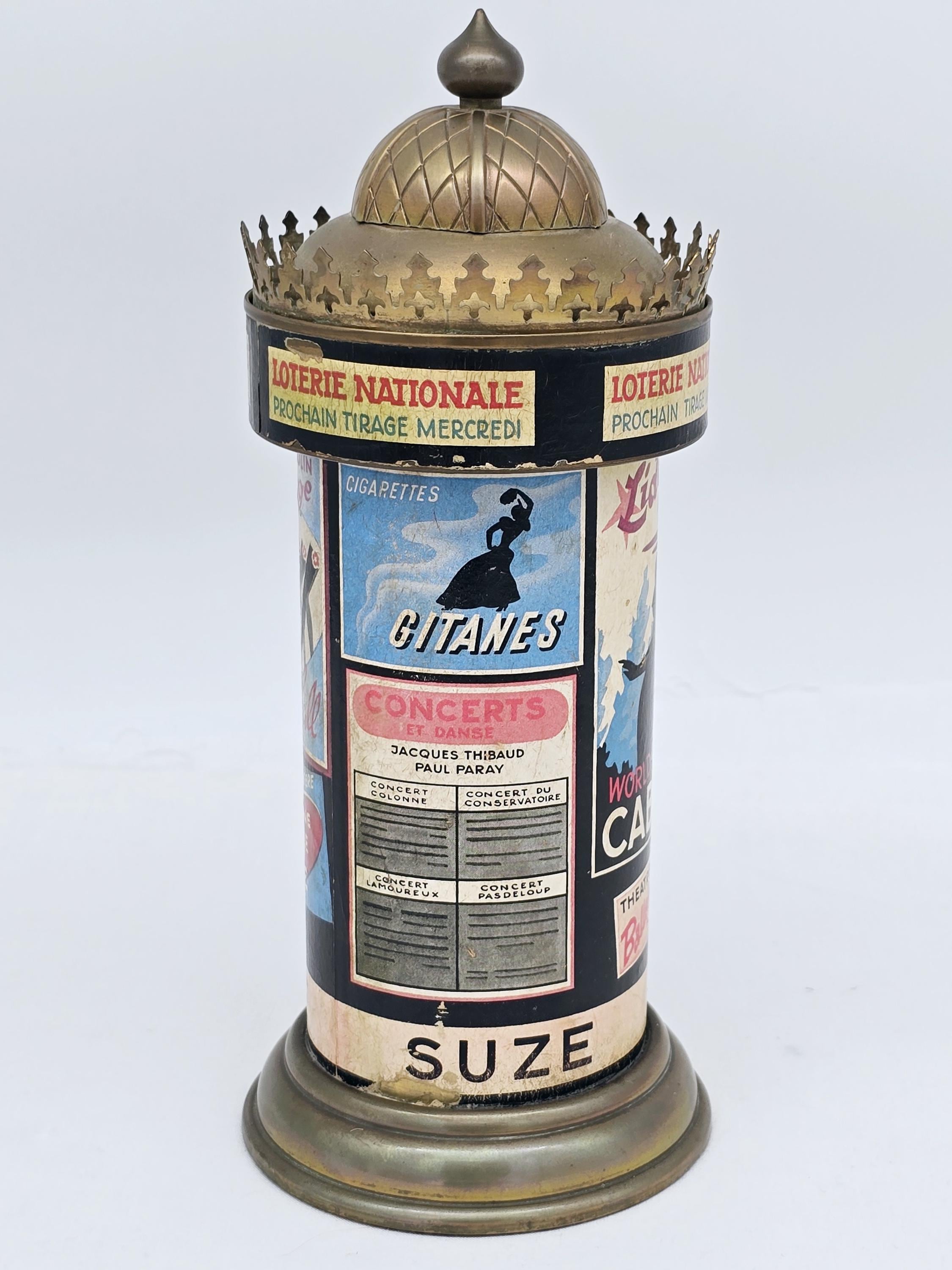 Rare French 1930s Art Deco 'suze' Parisian Pop up Cigarette Dispenser