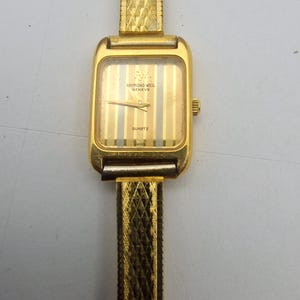 Vintage Raymond Weil 18ct Plated Ladies Quartz Watch  (E3)