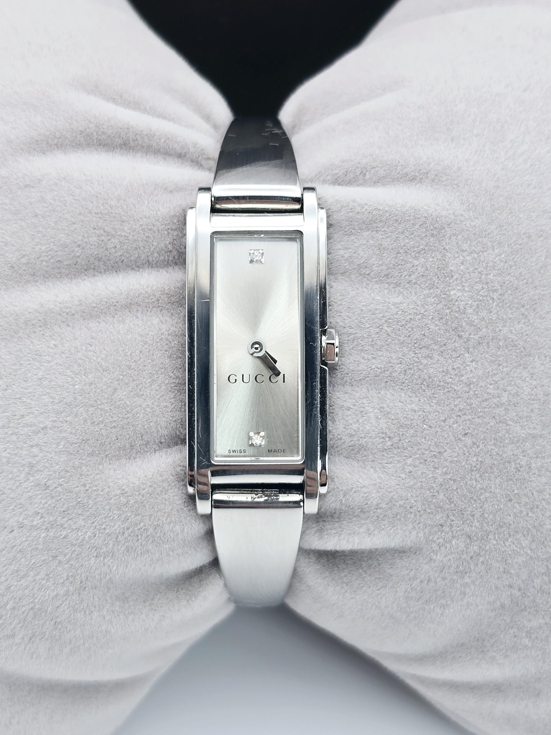 Gucci G-line 109 Stainless Steel Diamond Dial Ladies Watch With