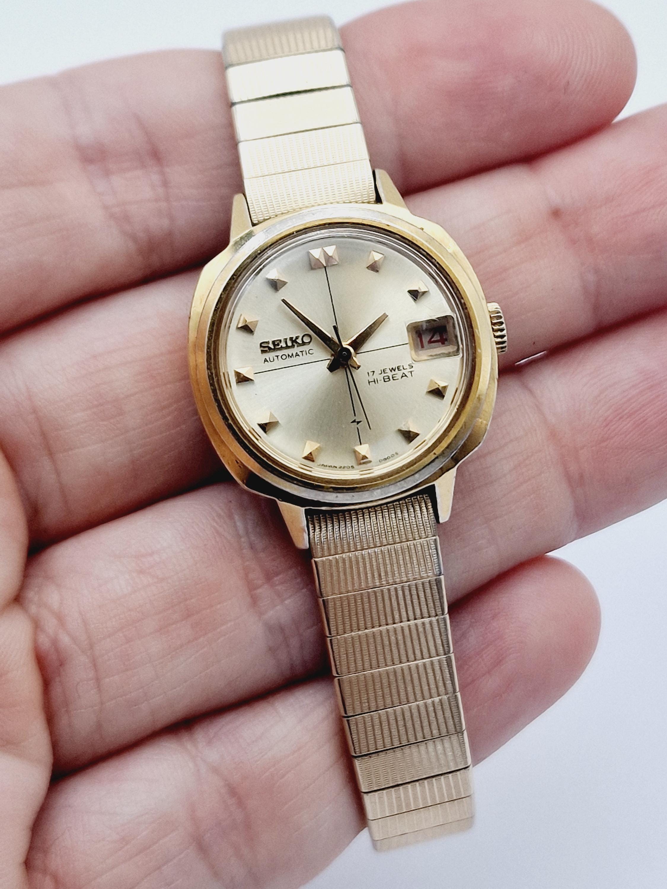 Vintage Seiko 1970s Hi-beat 17 Jewels Automatic Gold Plated