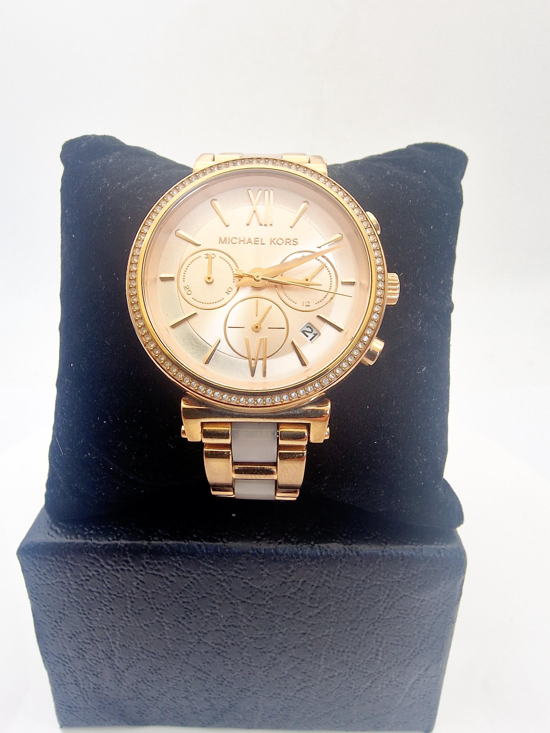 MICHAEL KORS (sofie) Ladies Quarts Rose Gold Chronograph Watch
