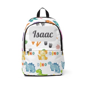Personalisierter Rucksack für Kinder, Personalisierter Dino-Rucksack, Dinosaurier-Rucksack, Jungen-Rucksack, Jungen-Büchertasche