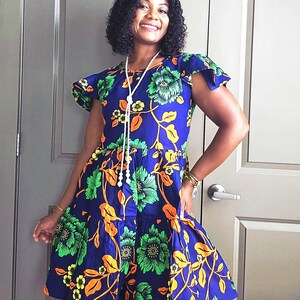 African print short dress | Ankara short dress