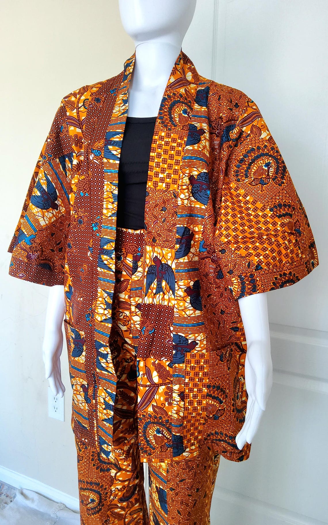 Kimono and Halter Set in Brown