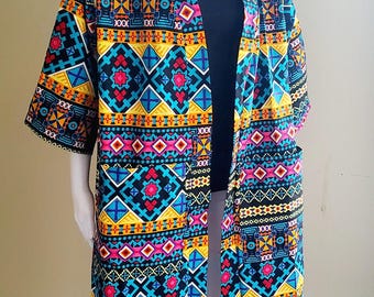 Kimonojacke mit afrikanischem Print