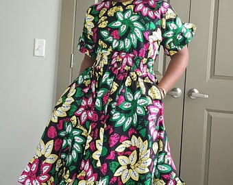 Ankara Cotton & Cord Lace Dress Set/ Chic Hipline Design/ African Print  Short Dress - Etsy