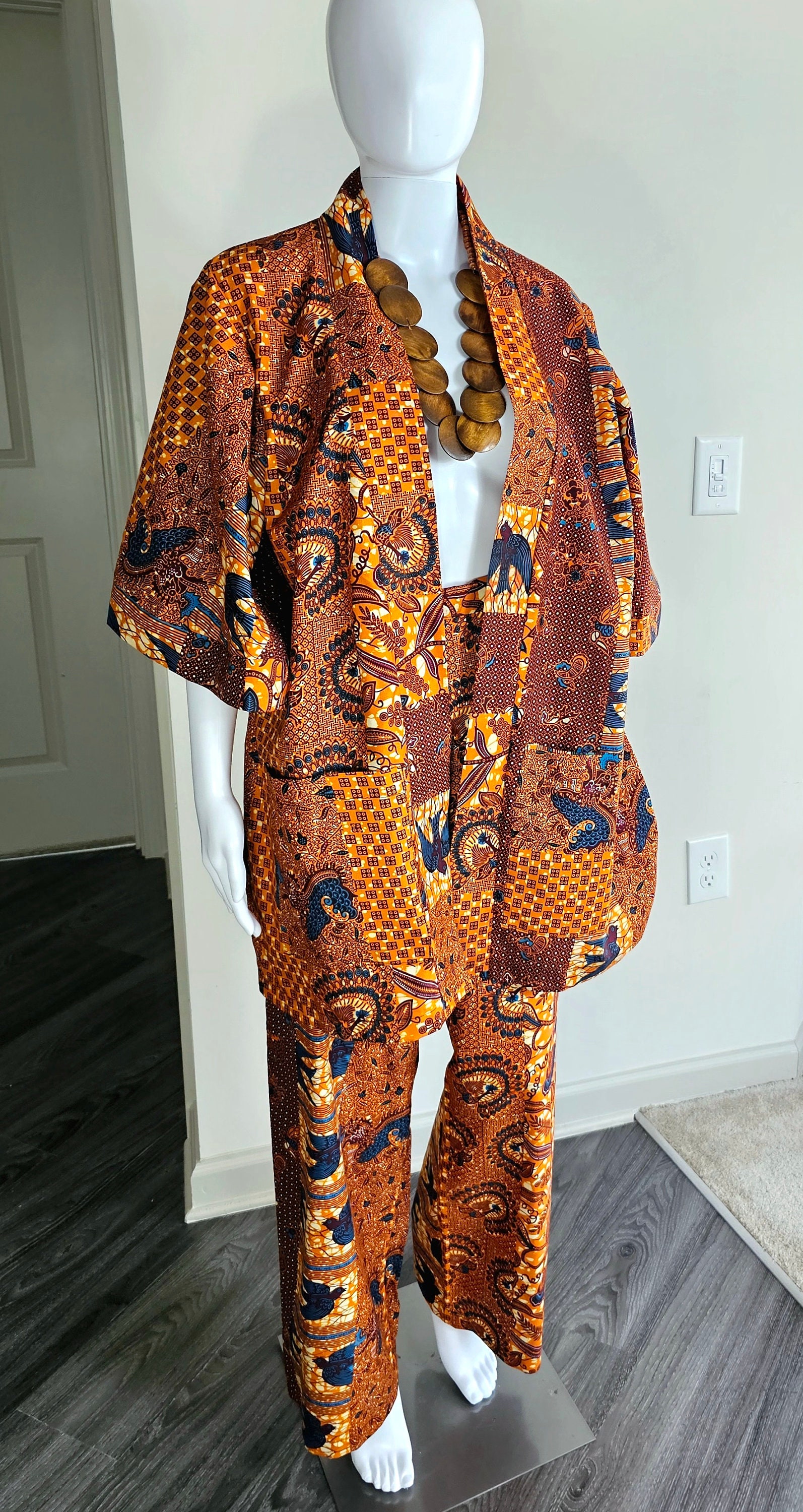 Lariba Kimono - multi-coloured with brown main image 1