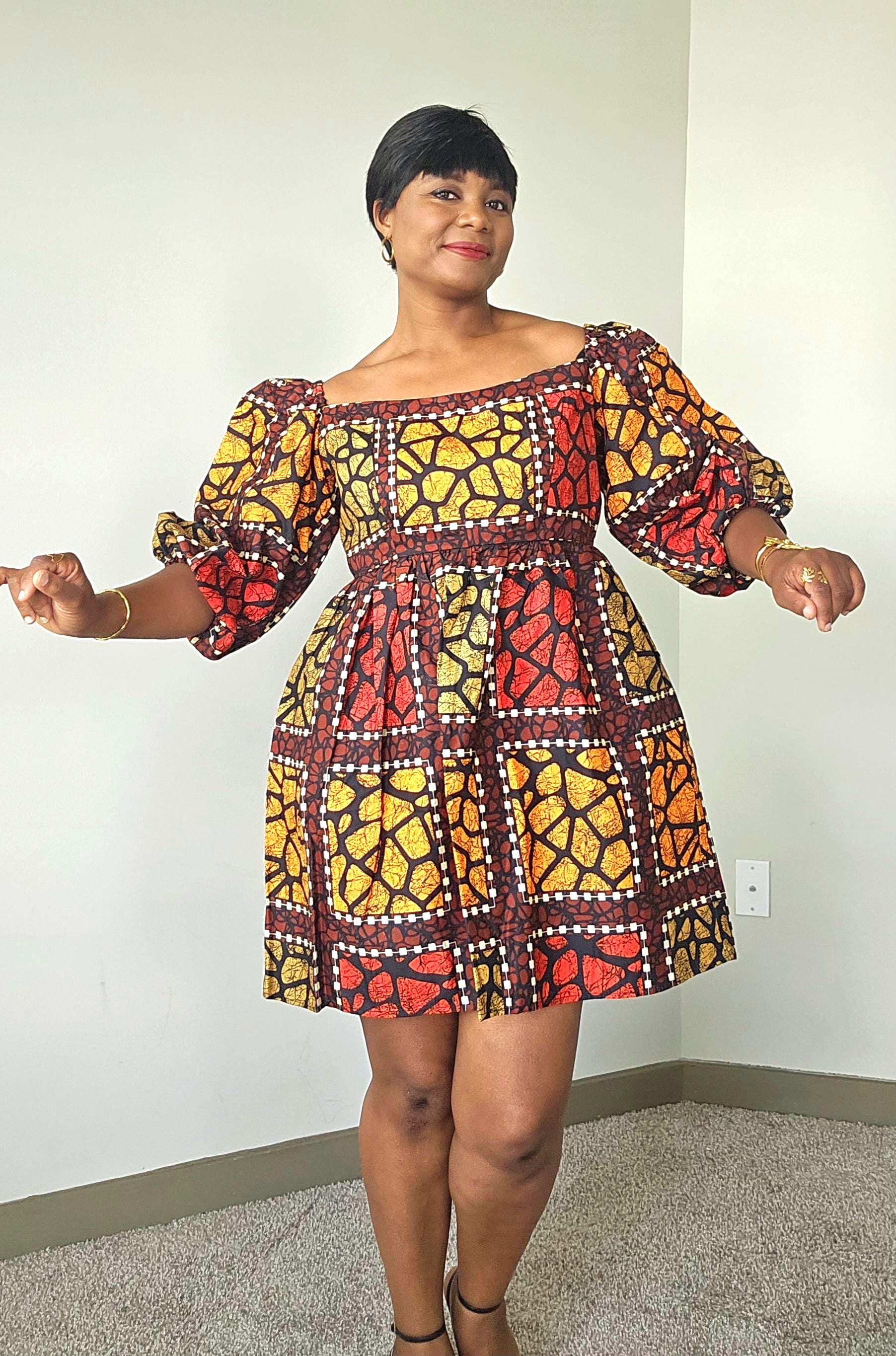 African print short dress | Ankara short dress