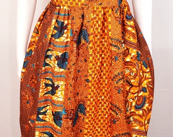 Ruffle African print maxi dress