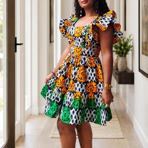short african dress designs Sandy African Print Dress / African Dress / African Short Dress / Ankara Short Dress / African Print Dress for Women