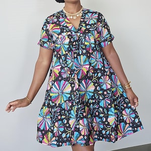 short cute african dresses African Print Short Dress, Ankara Short Dress Outfit. African Print Party  Dress