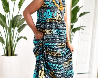 African maxi dress | Ankara maxi dress | African plus size dress