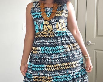 Afrykańska sukienka maxi | Sukienka maxi z Ankary | Afrykańska sukienka plus size