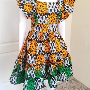 African print orange dress | Ankara dress