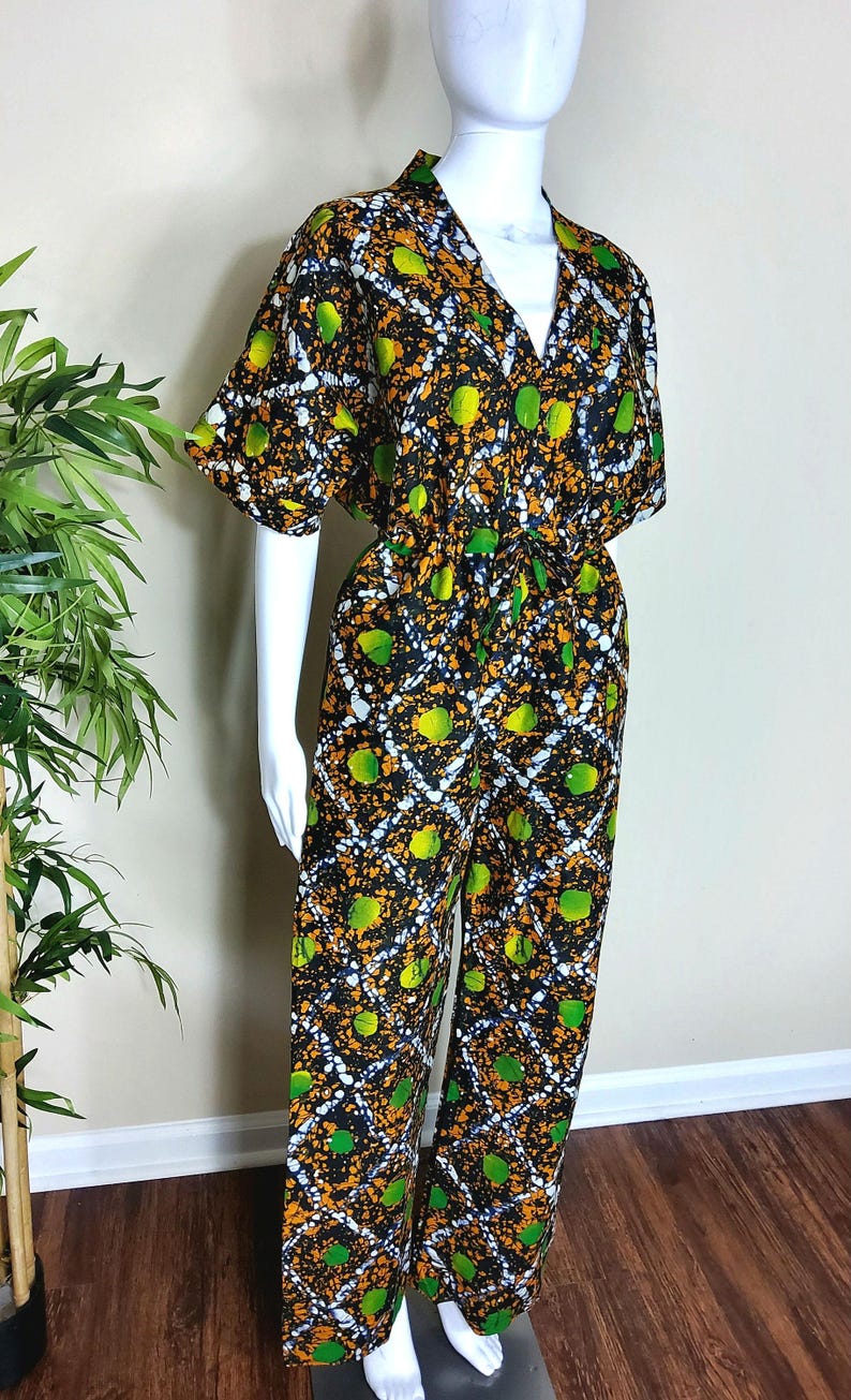 Artisanal Embroidered Jumpsuit 100% Cotton Black 603187 main image 1
