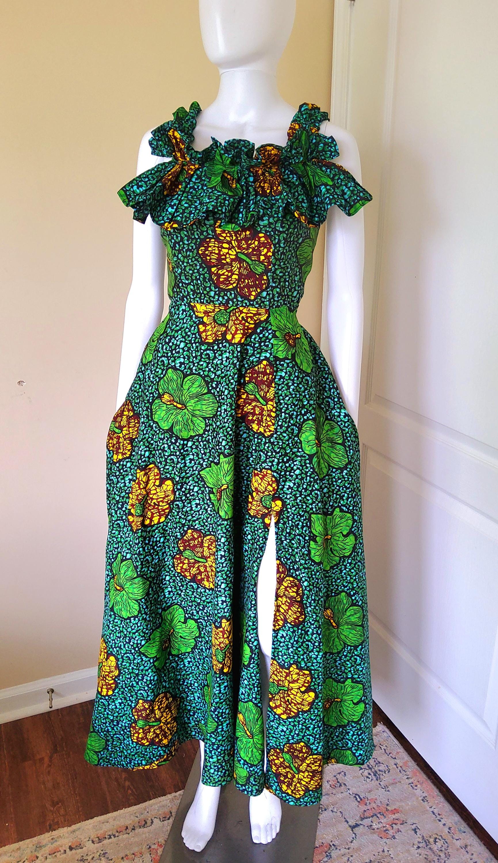 slim fit dress slacks Ankara Wax Print Midi Dresses main image 0