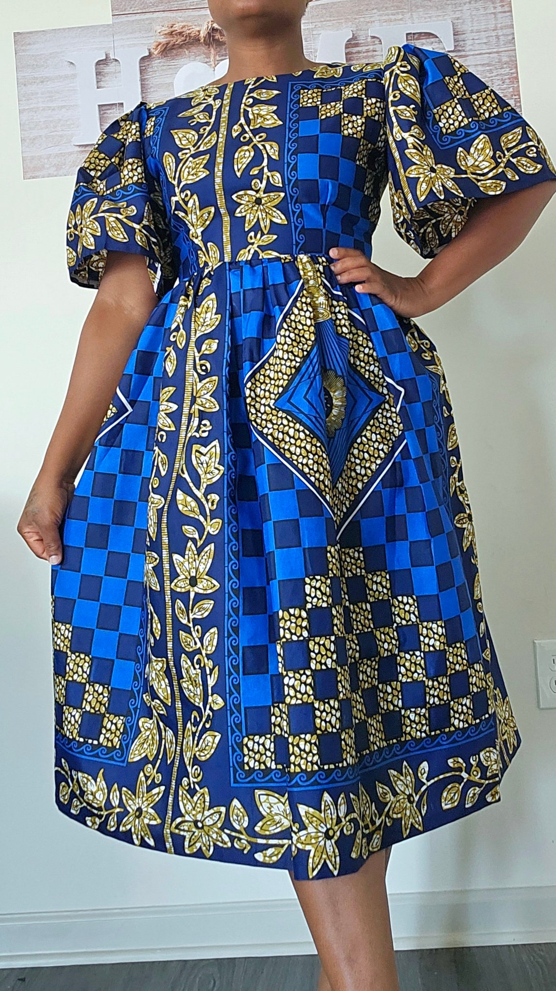 Chika Midi African Print Dress