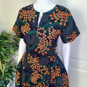 African print kaftan dress | Ankara midi dress