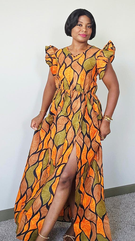 orange print summer dress Sweet Oranges Mini Dress for Women | Summer Short Dress