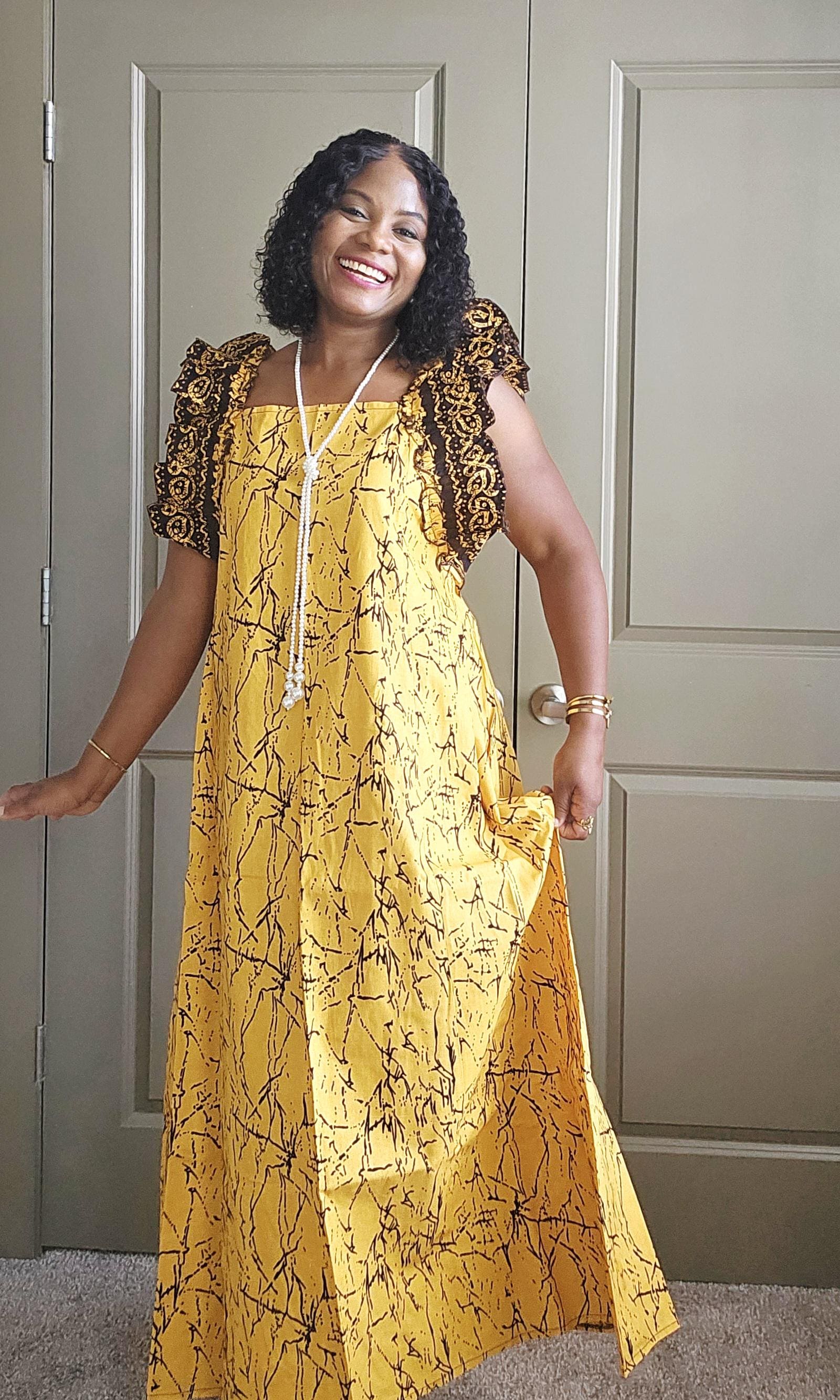 chinese dress ladies African Sequin Evening Maxi Dress – Dashiki Long Sleeve Green / XXL main image 0