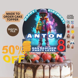 Made to Order Roblox Cake Topper for Boys, Customizable Cake Topper for Boy, Birthday Roblox Cake Topper