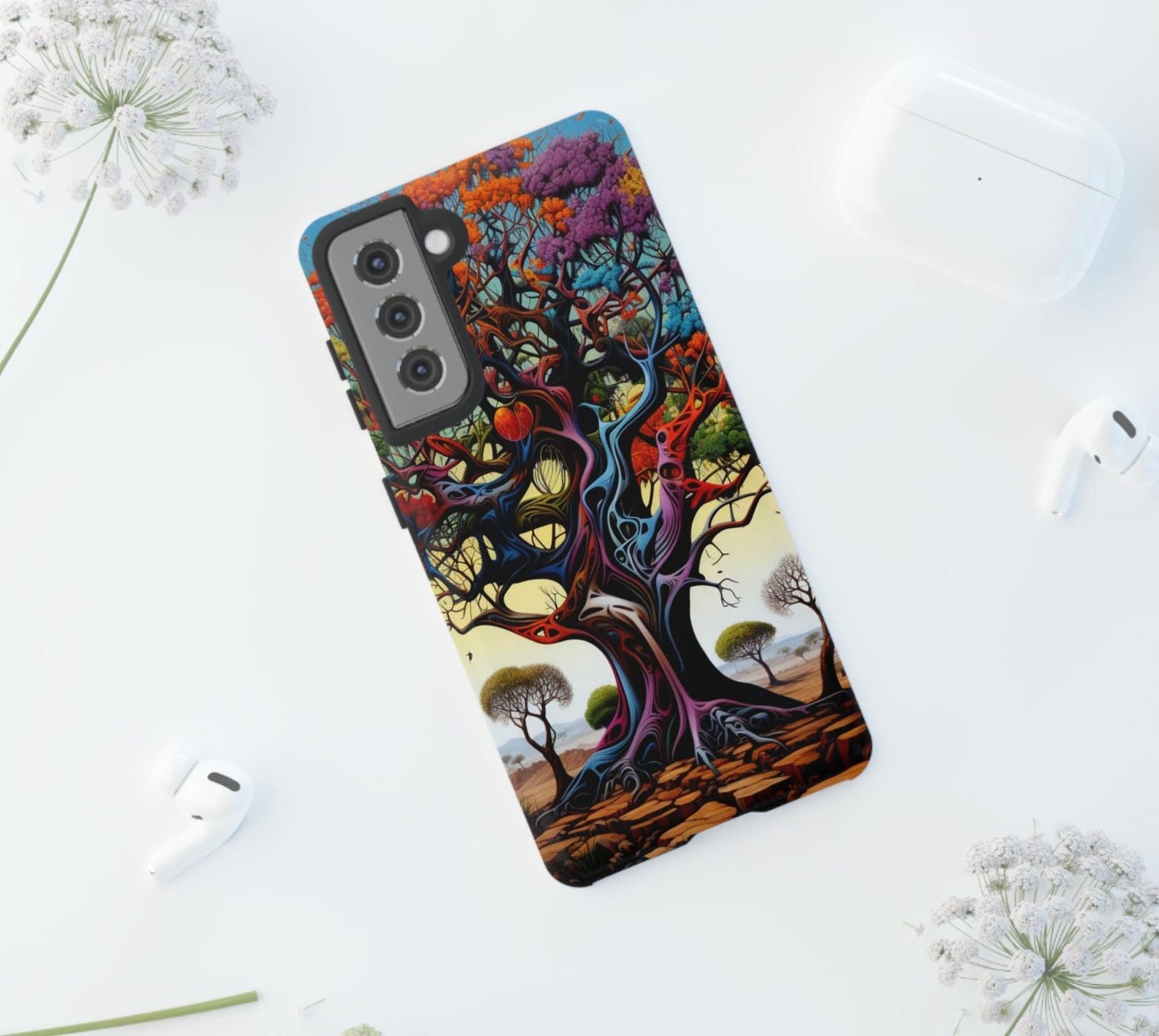 Tree Art Phone Cover,abstract Tough Cases for Samsung Iphone, Phone ...