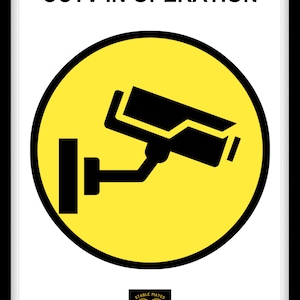 CCTV In Operation sign A4 portrait