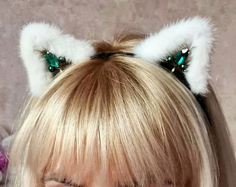 cat ears headband kitty ears kitten ears cat ears  Valentines day gift cat ear headband valentines gift for her cat ears clip