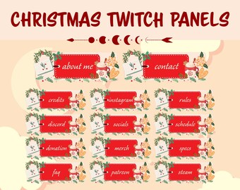 Twitch Panels / 28x Weihnachtspanels / Streamer / Feiertage / Winter / Gemütlich / Warm / Weihnachten / Kekse