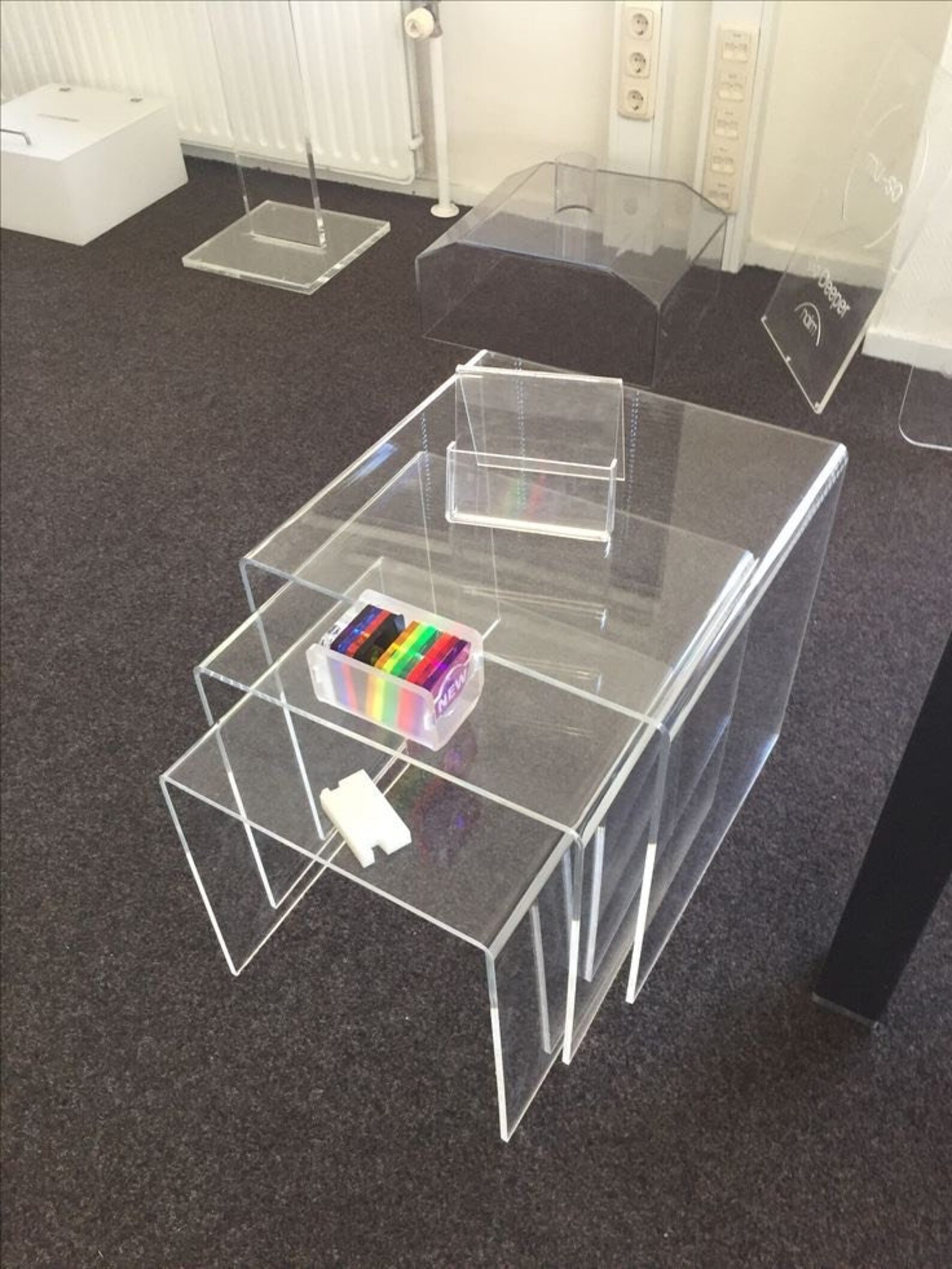 3pieces Handmade Acrylic Plexiglass Side Table End Table Etsy