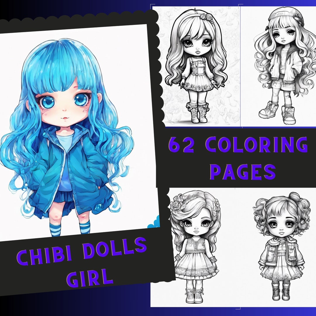 Cutie Chibi Dolls Coloring Page,manga Fantasy Anime Coloring Pages for ...