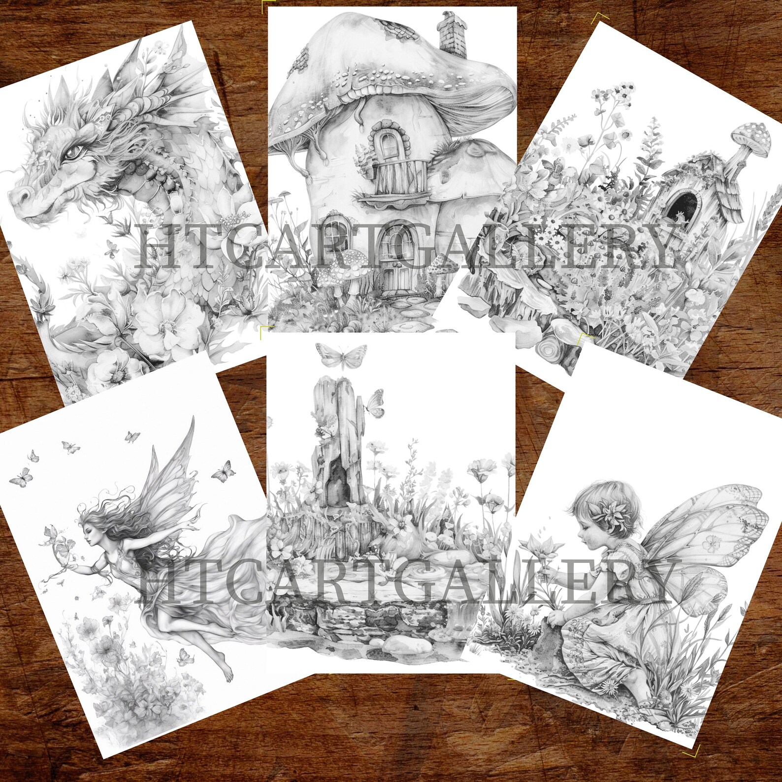 25 Fairy World Coloring Pages,fairy Garden,floral,fairies,fairy Houses