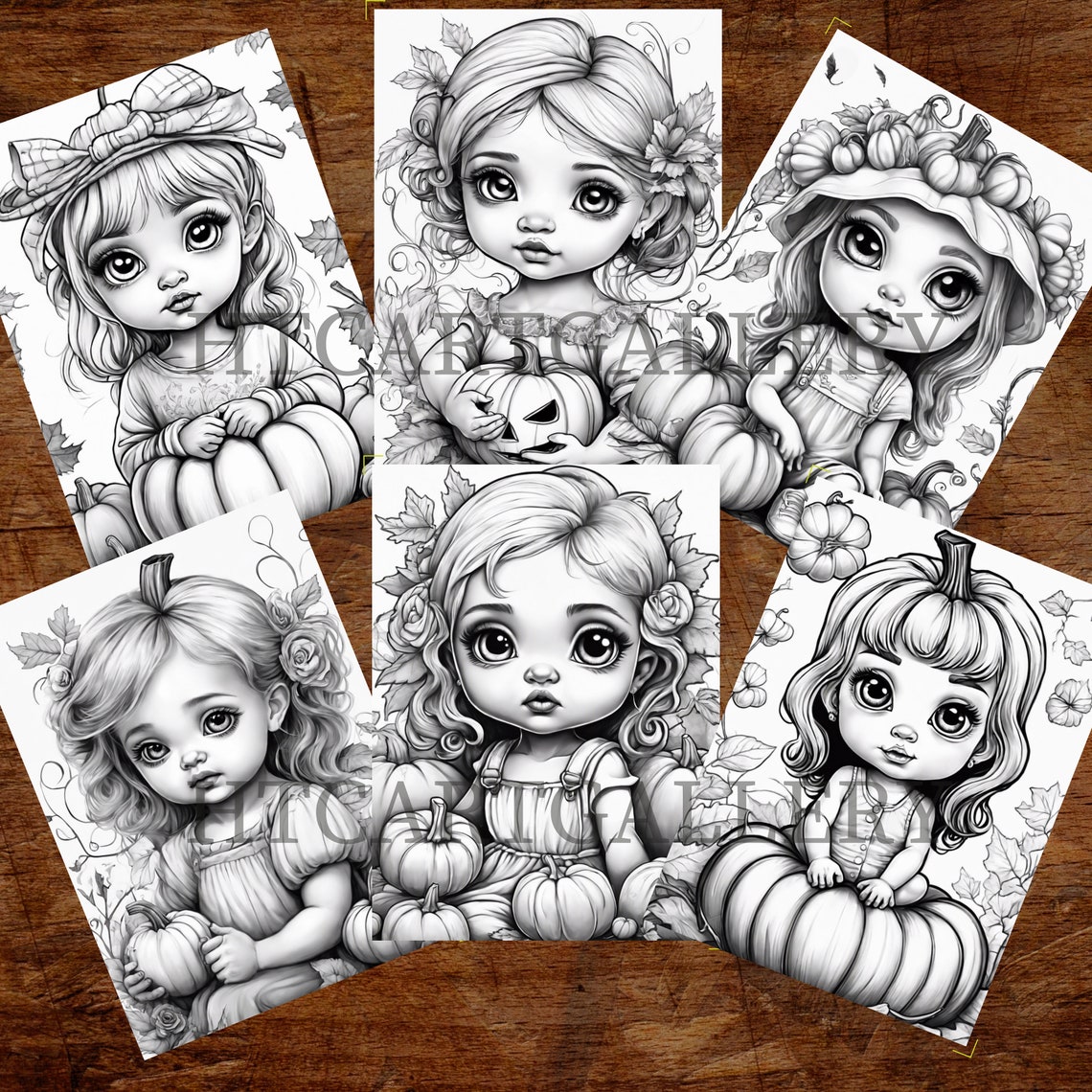 Cute Baby Pumpkin Girl Set 2 Coloring Book,magical Coloringbook ...