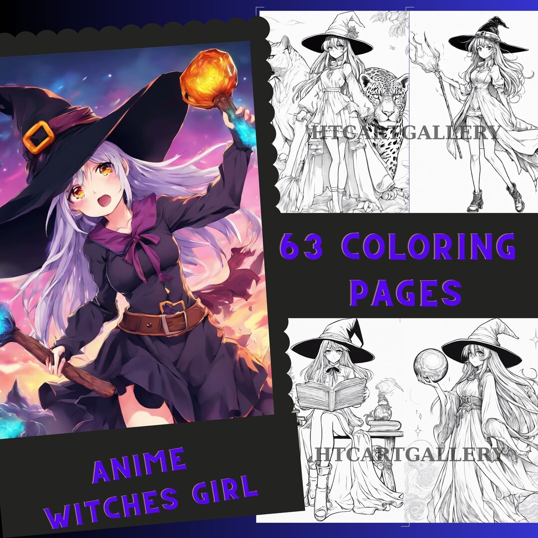 Anime Witch Girls Coloring Book - Il 1080xN.5684704483 Ibsi 