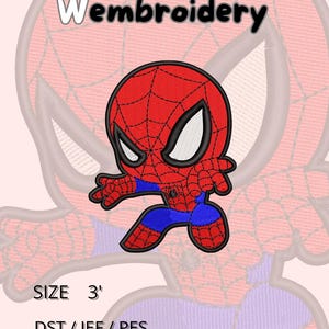 ちびスパイダーマンの刺繍