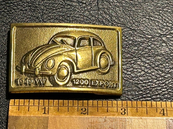 Vintage VW solid Brass Belt Buckle - image 3