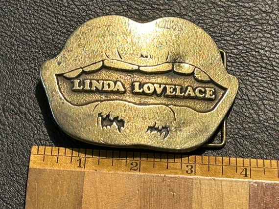Linda Lovelace "Deep Throat" Belt Buckle, 1970s original, very rare buckle View 4