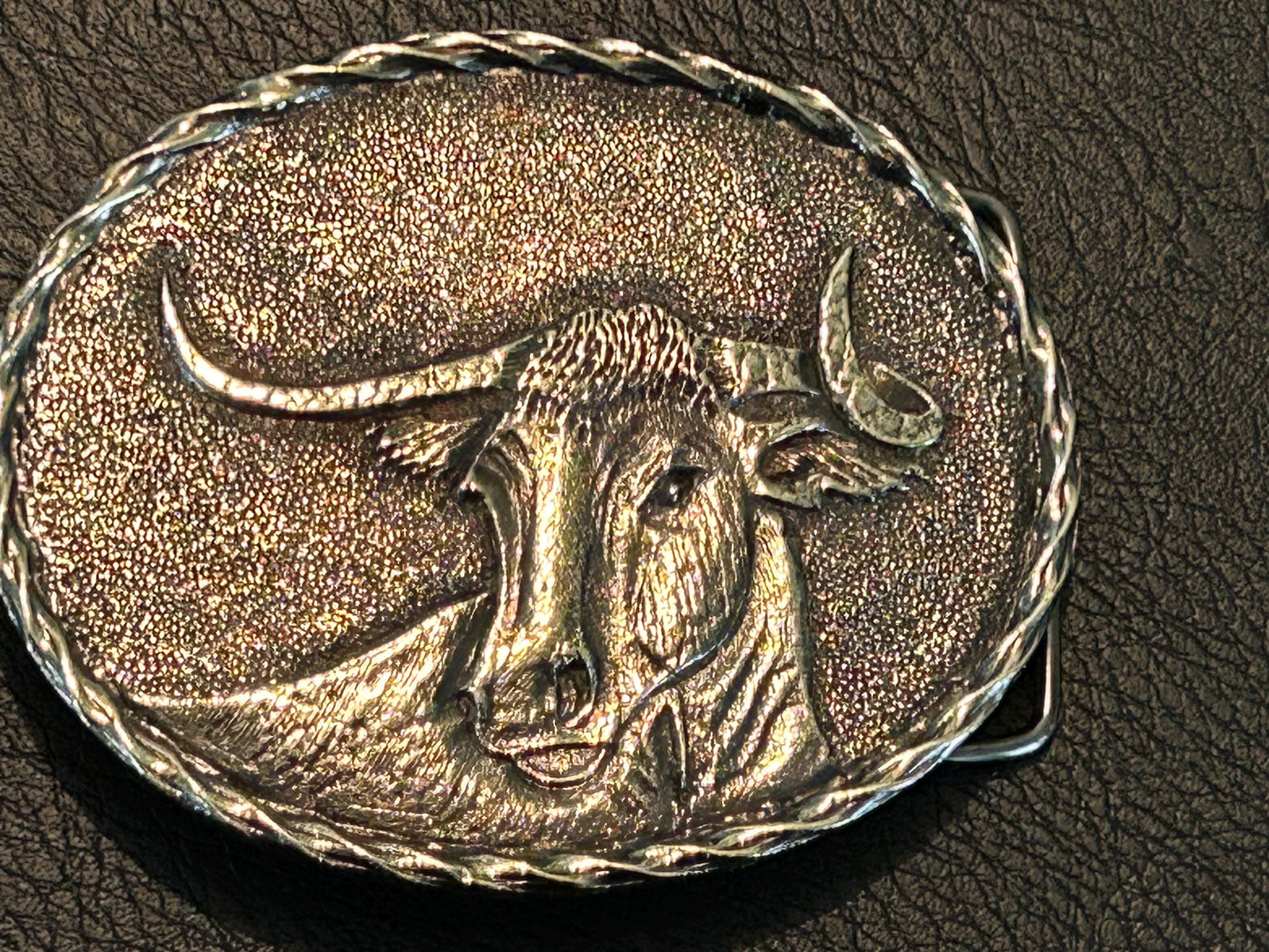 78 Wyoming Art Studio Bronze belt buckle Wyoming Studio Buckle - Etsy main image 4