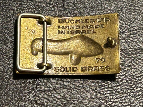 Vintage VW solid Brass Belt Buckle - image 7
