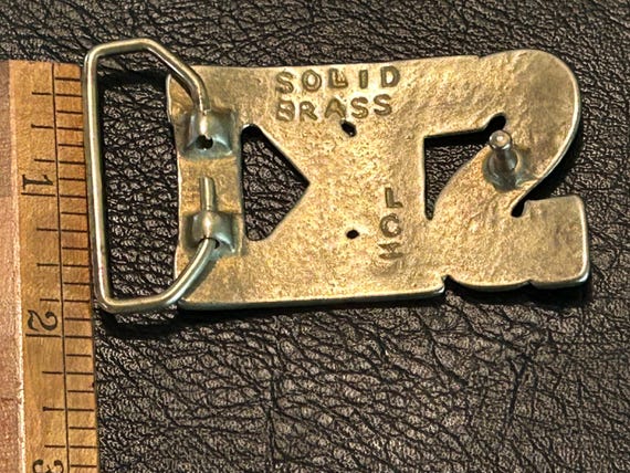 SKI solid brass belt buckle - image 5