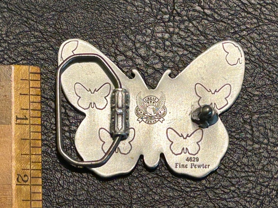 Butterfly Belt Buckle, Purple and lavender enamel… - image 7