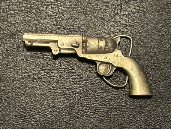 Pistol belt buckle, Bergamot Brass Works 1979 - image 2