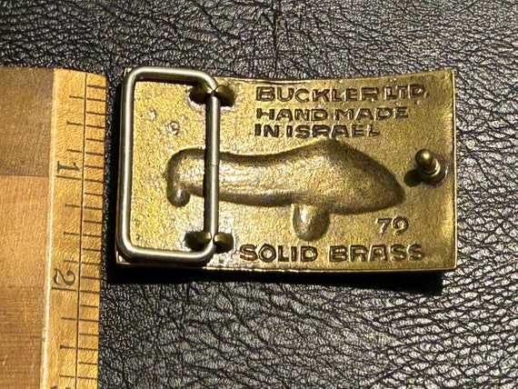 Vintage VW solid Brass Belt Buckle - image 6