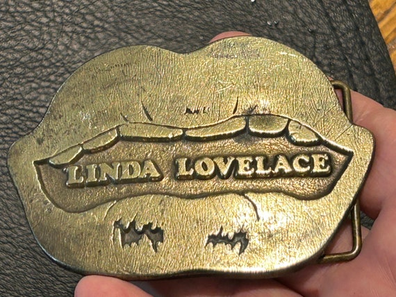 Linda Lovelace "Deep Throat" Belt Buckle, 1970s original, very rare buckle