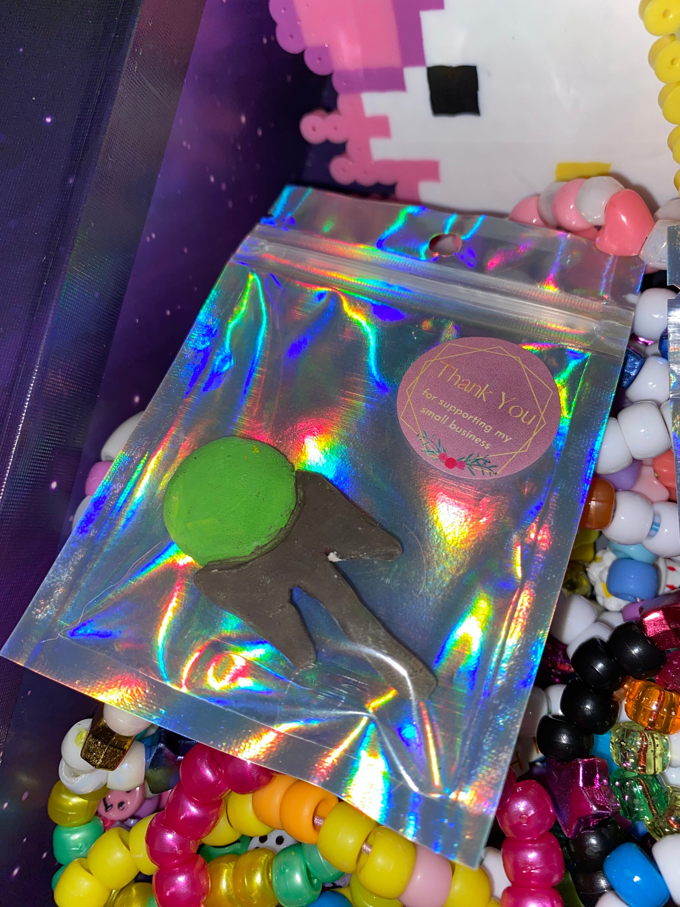 Blue Highland Cow Rave Perler Kandi Bracelet With Free Gift! - Etsy