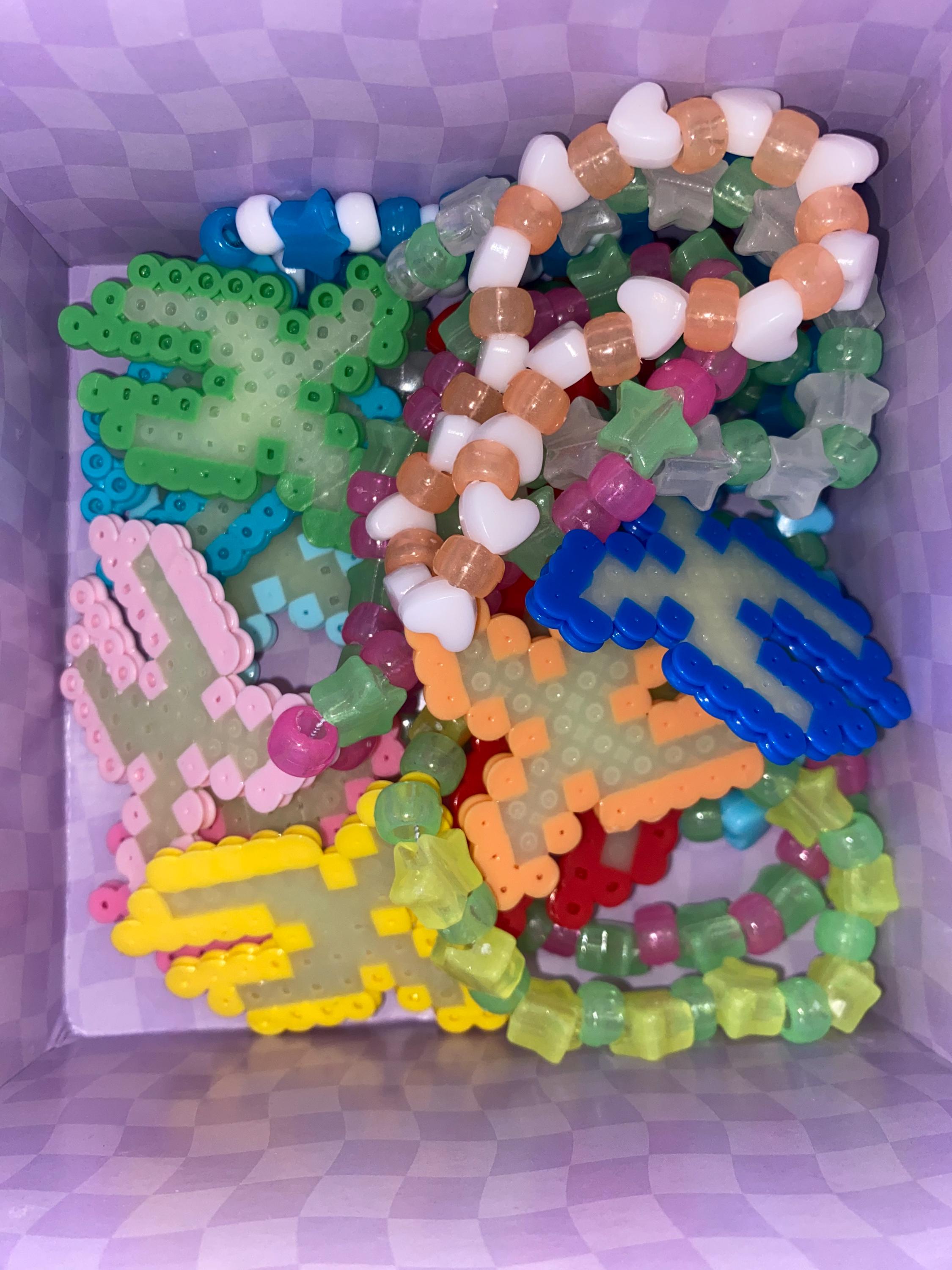 Set Of 10 Glow In The Dark Excision Rave Kandi Bracelet pack homemade PLUR - Customizable festival wear raver accessories cute custom